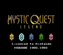 Mystic Quest Legend (France) Title Screen
